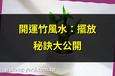 開運竹風水有關係